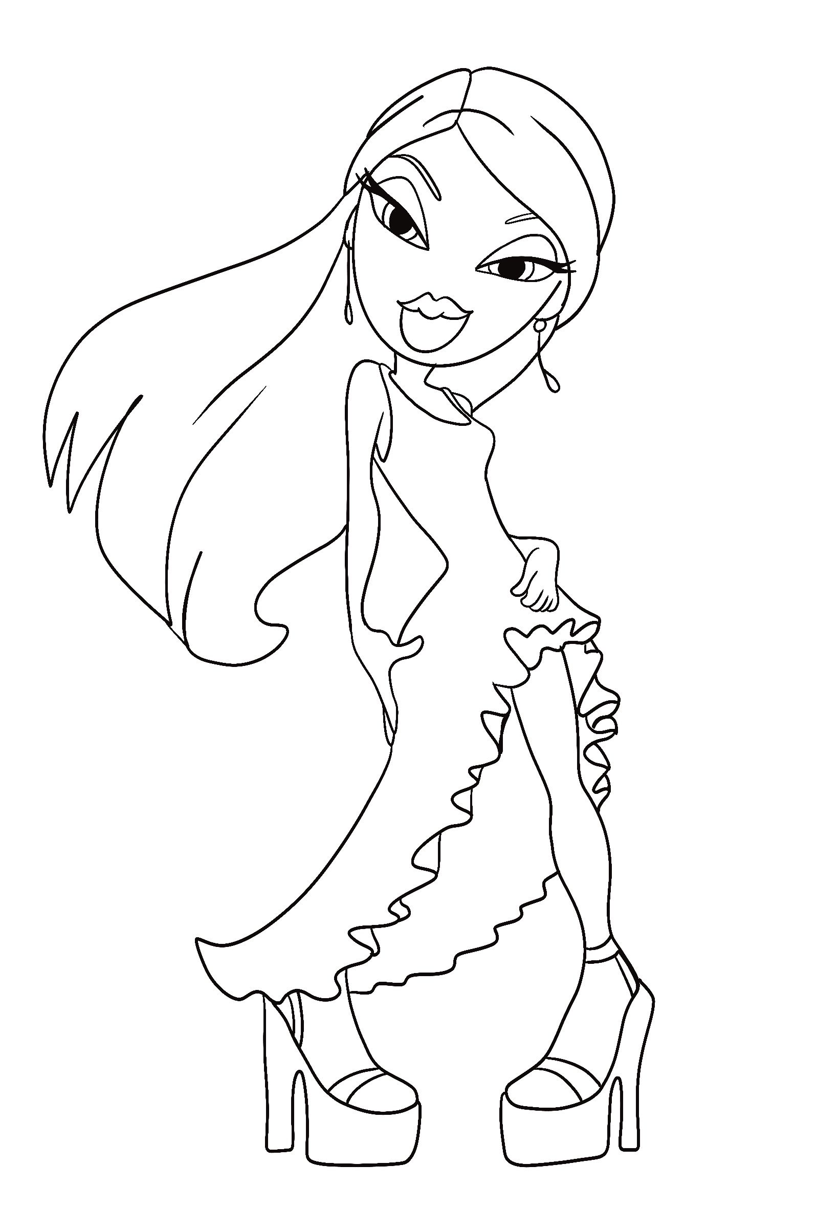 90+ Coloring Pages of Bratz: Glamorous Coloring Fun 27