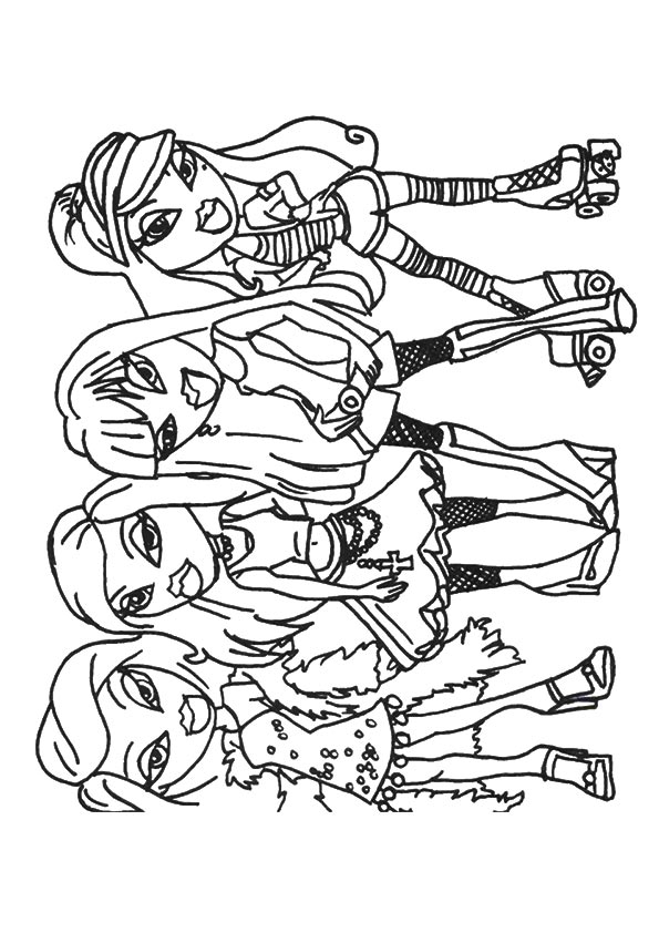 90+ Coloring Pages of Bratz: Glamorous Coloring Fun 50