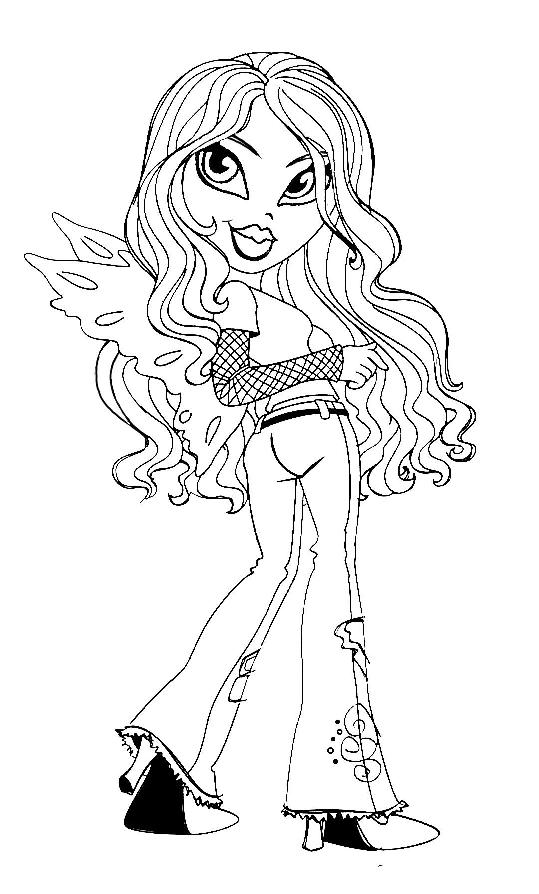 90+ Coloring Pages of Bratz: Glamorous Coloring Fun 7