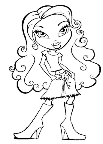 90+ Coloring Pages of Bratz: Glamorous Coloring Fun 72