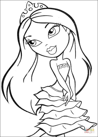 90+ Coloring Pages of Bratz: Glamorous Coloring Fun 74