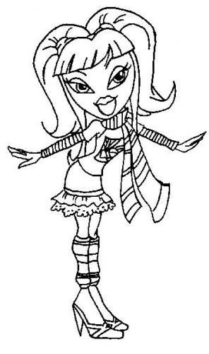 90+ Coloring Pages of Bratz: Glamorous Coloring Fun 76