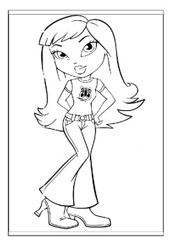 90+ Coloring Pages of Bratz: Glamorous Coloring Fun 86