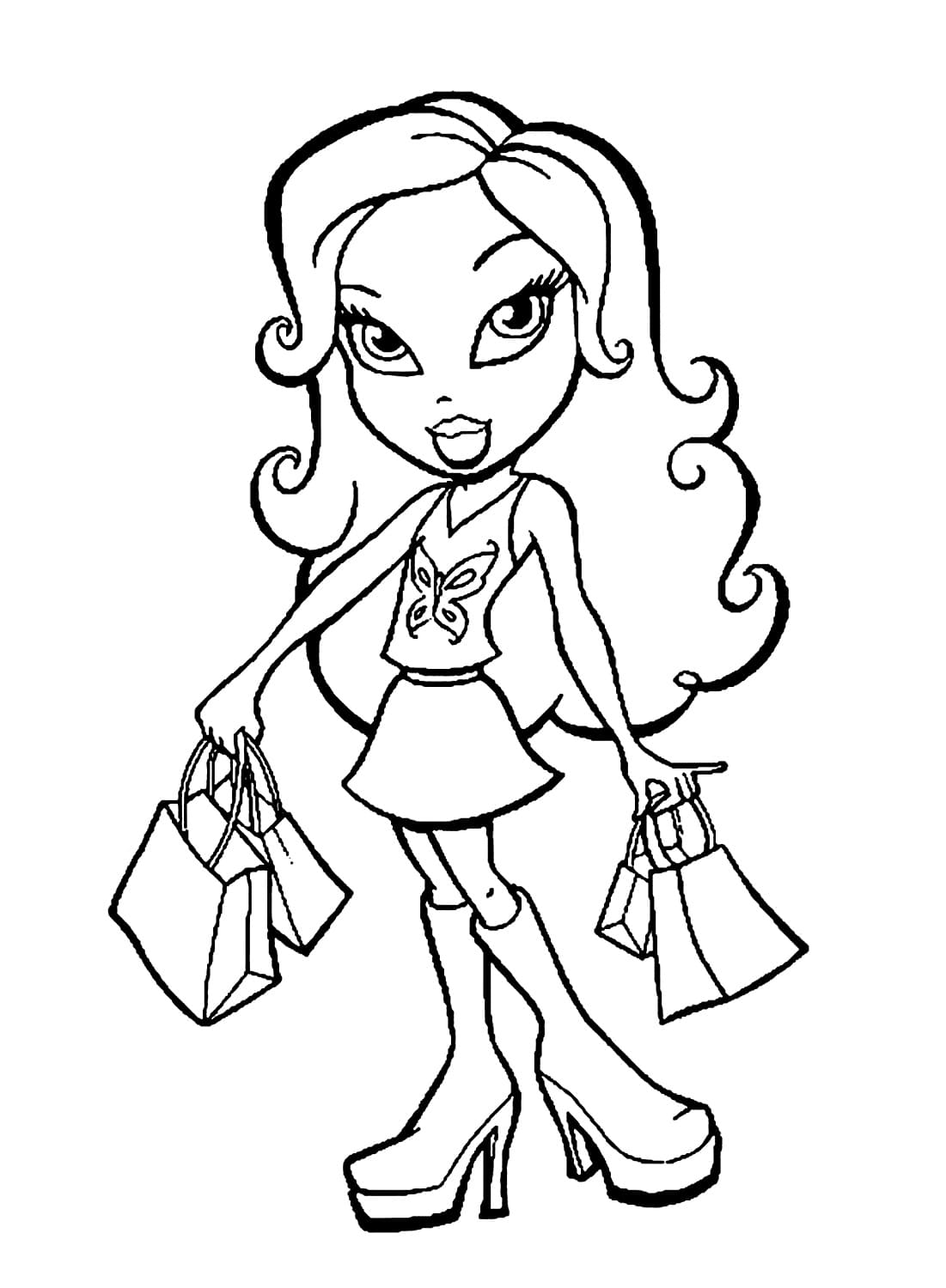 90+ Coloring Pages of Bratz: Glamorous Coloring Fun 9