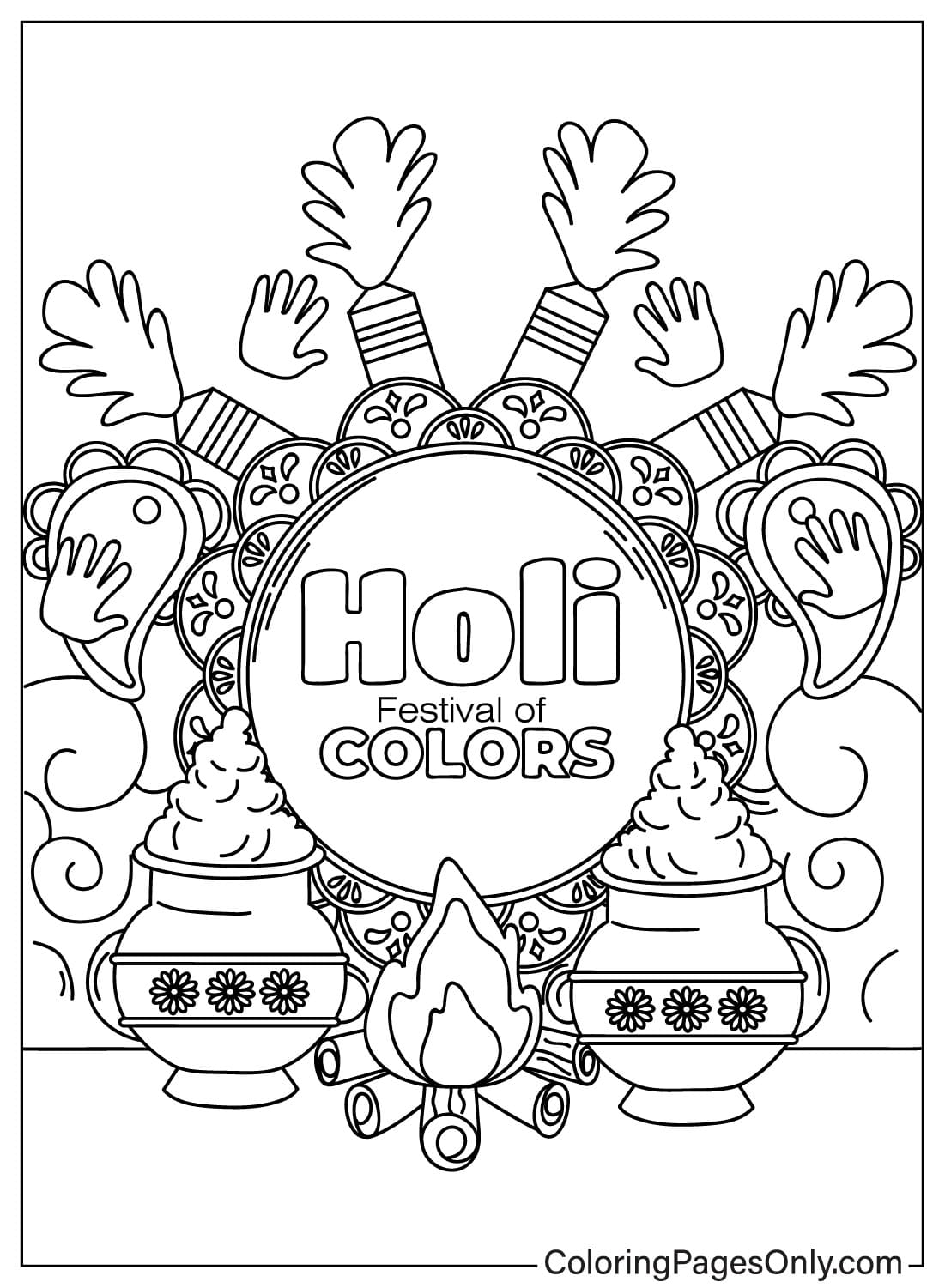 116 Holi Festival Coloring Pages Printable 18