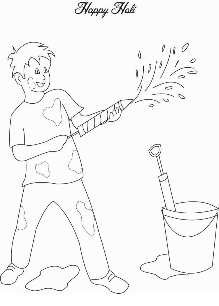 116 Holi Festival Coloring Pages Printable 2