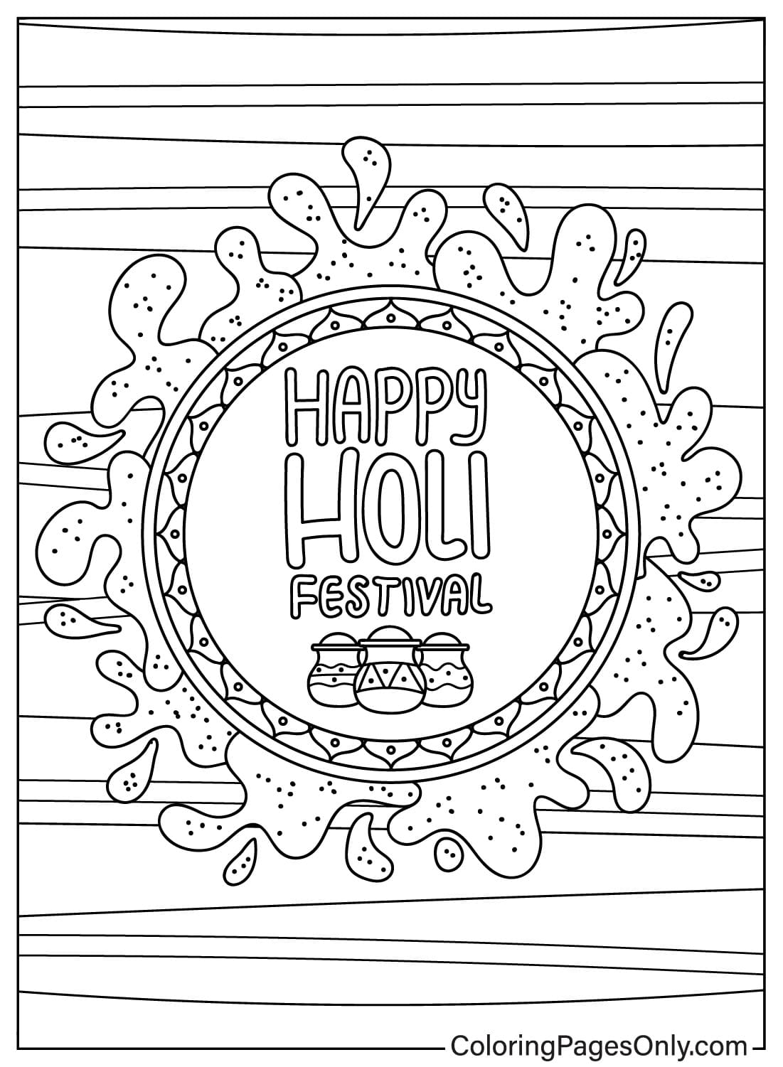 116 Holi Festival Coloring Pages Printable 23