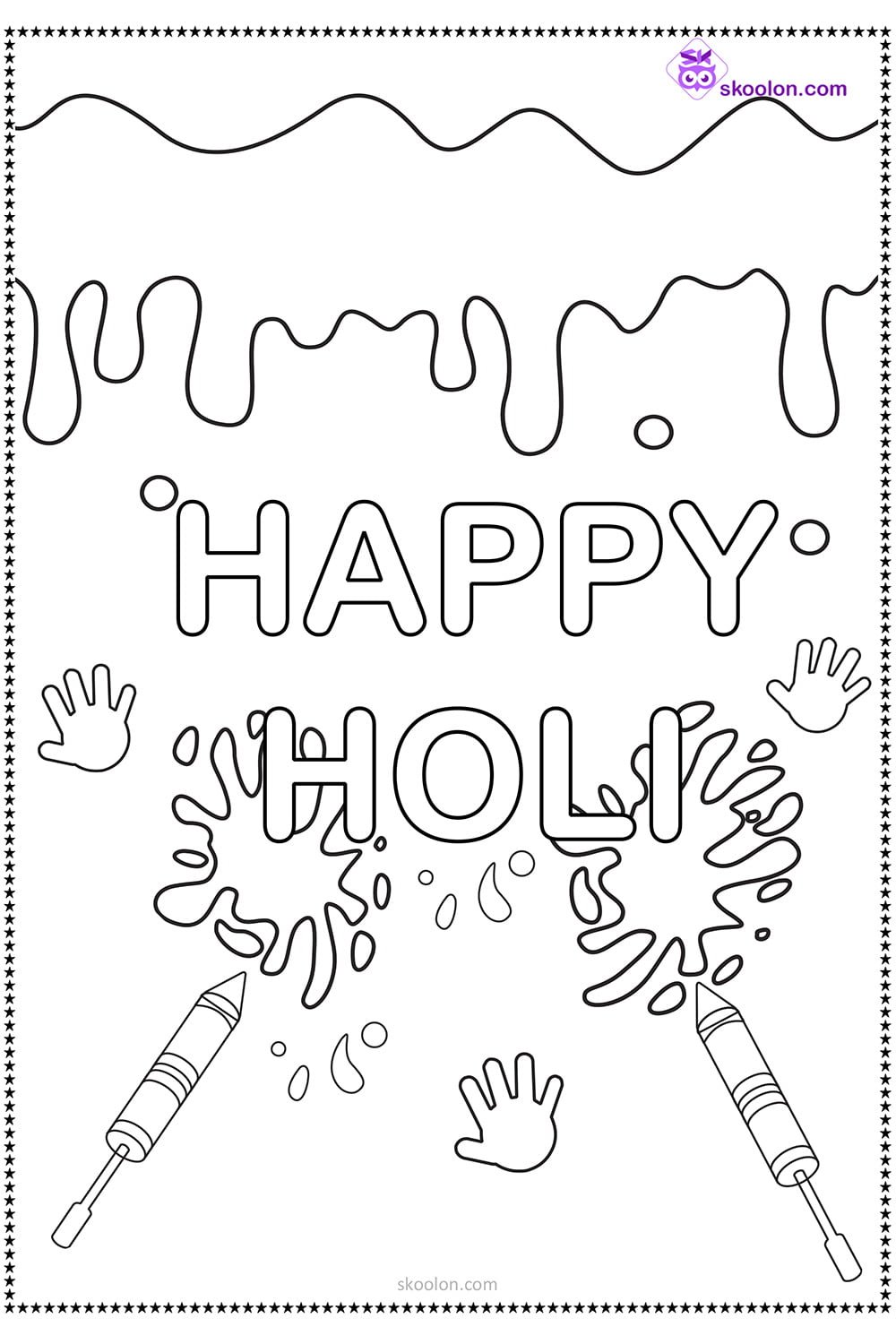 116 Holi Festival Coloring Pages Printable 4