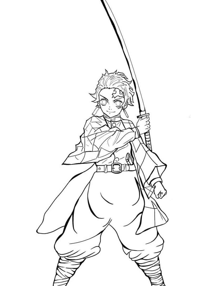 118+ Rengoku Demon Slayer Coloring Pages Printable 110