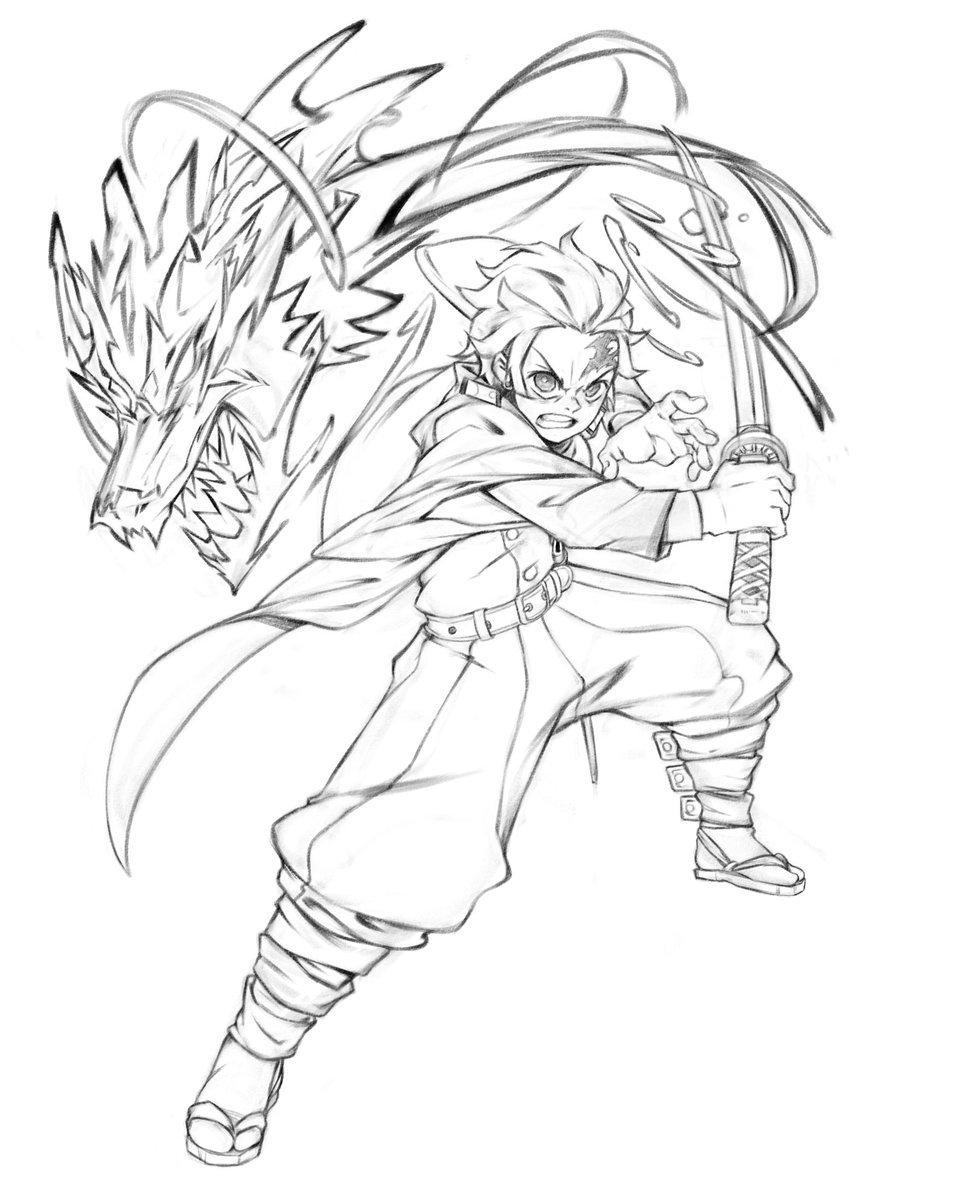 rengoku demon slayer coloring pages printable jpg