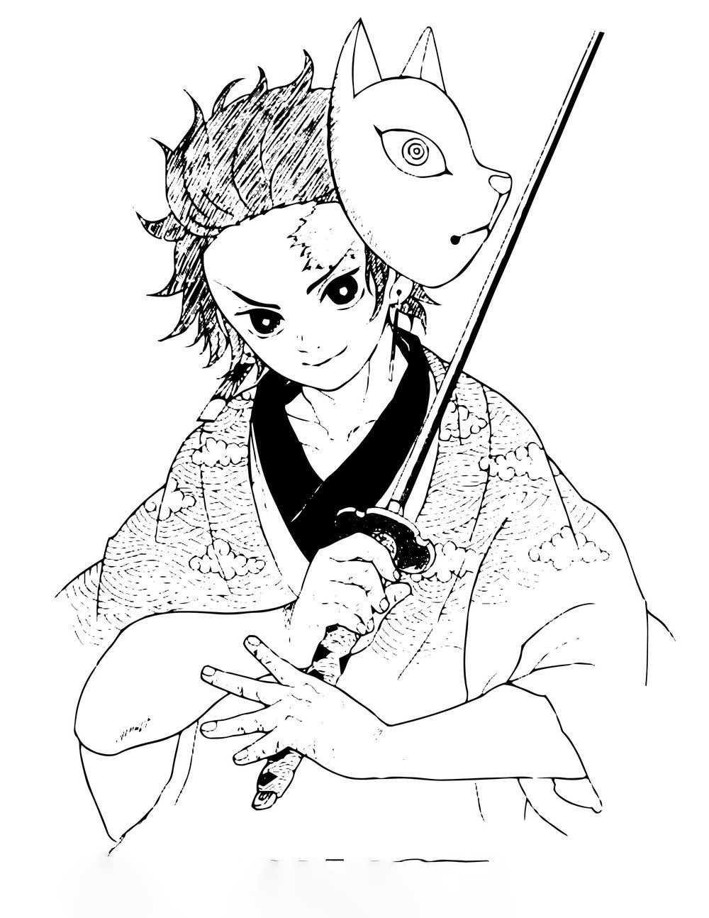 118+ Rengoku Demon Slayer Coloring Pages Printable 38