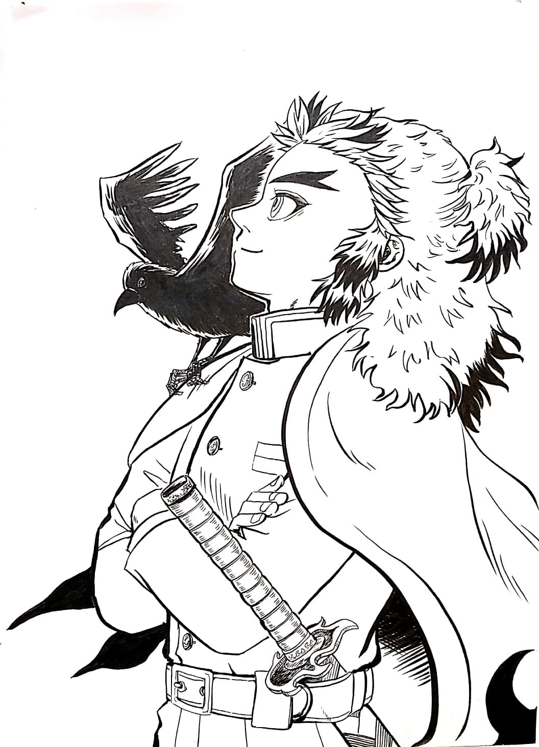 118+ Rengoku Demon Slayer Coloring Pages Printable 45