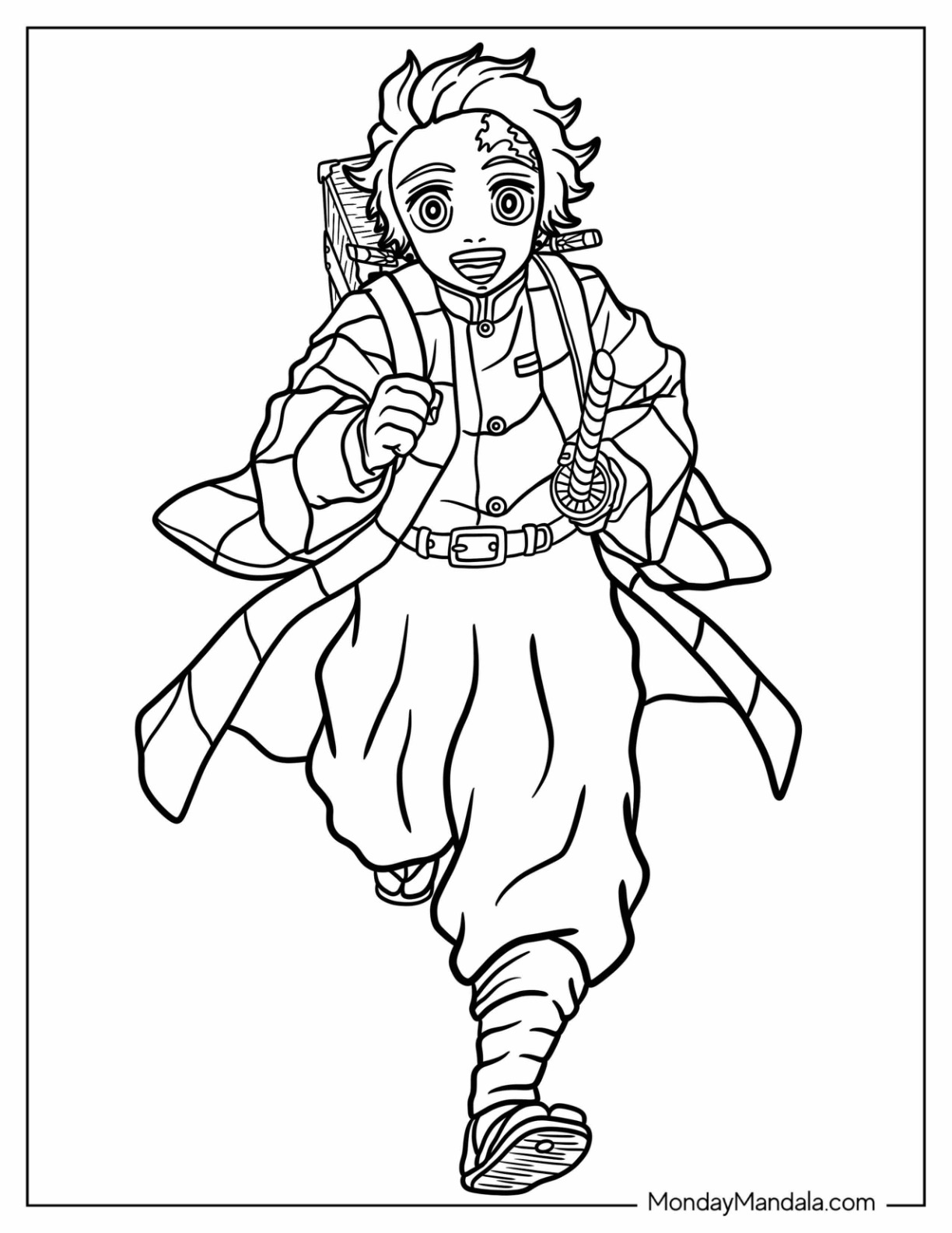 118+ Rengoku Demon Slayer Coloring Pages Printable 63