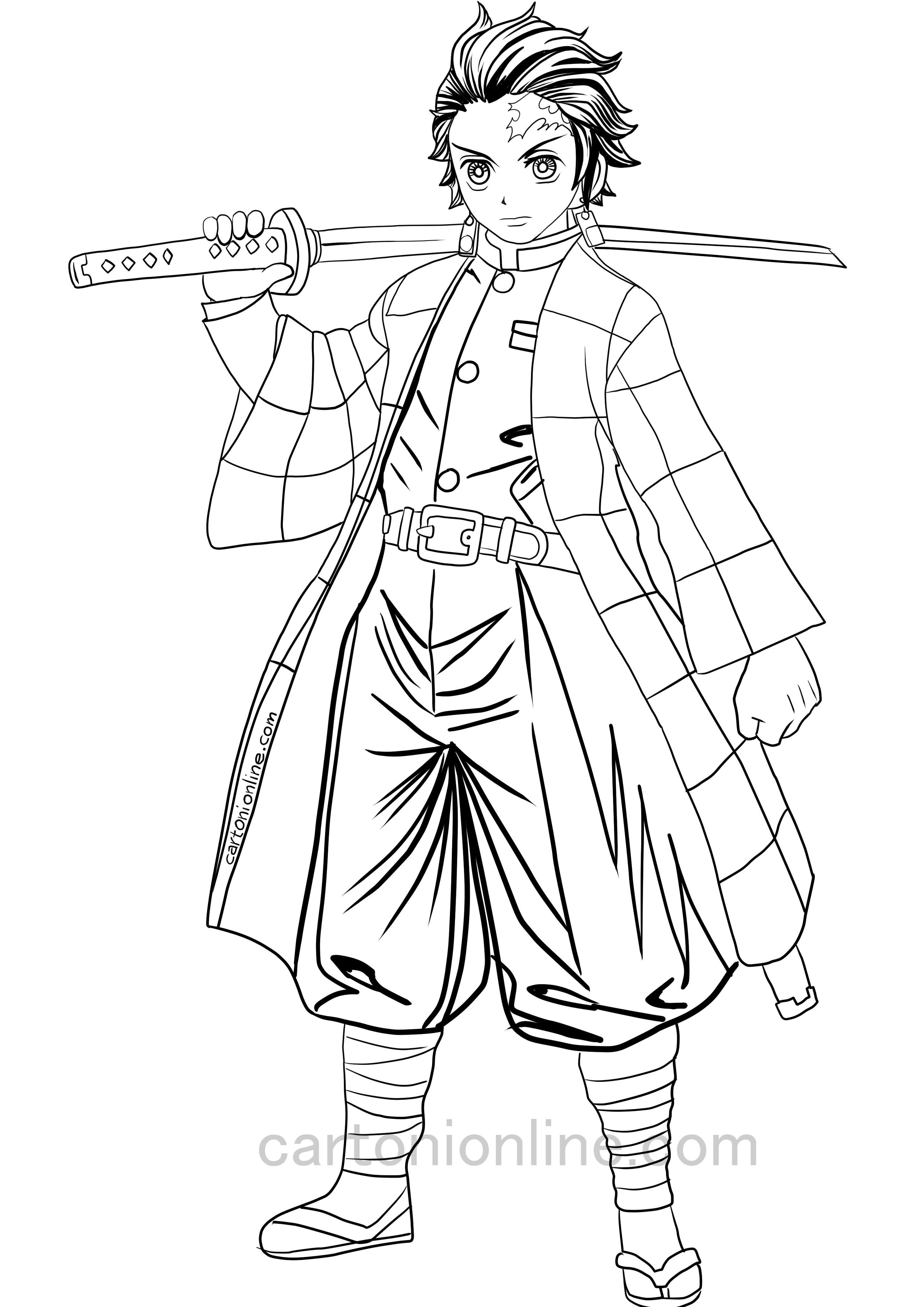 118+ Rengoku Demon Slayer Coloring Pages Printable 71