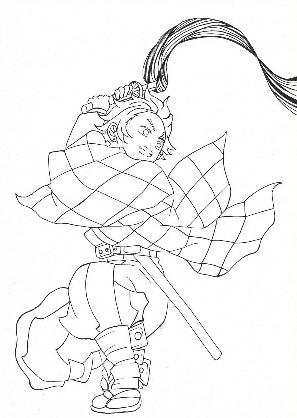 118+ Rengoku Demon Slayer Coloring Pages Printable 85