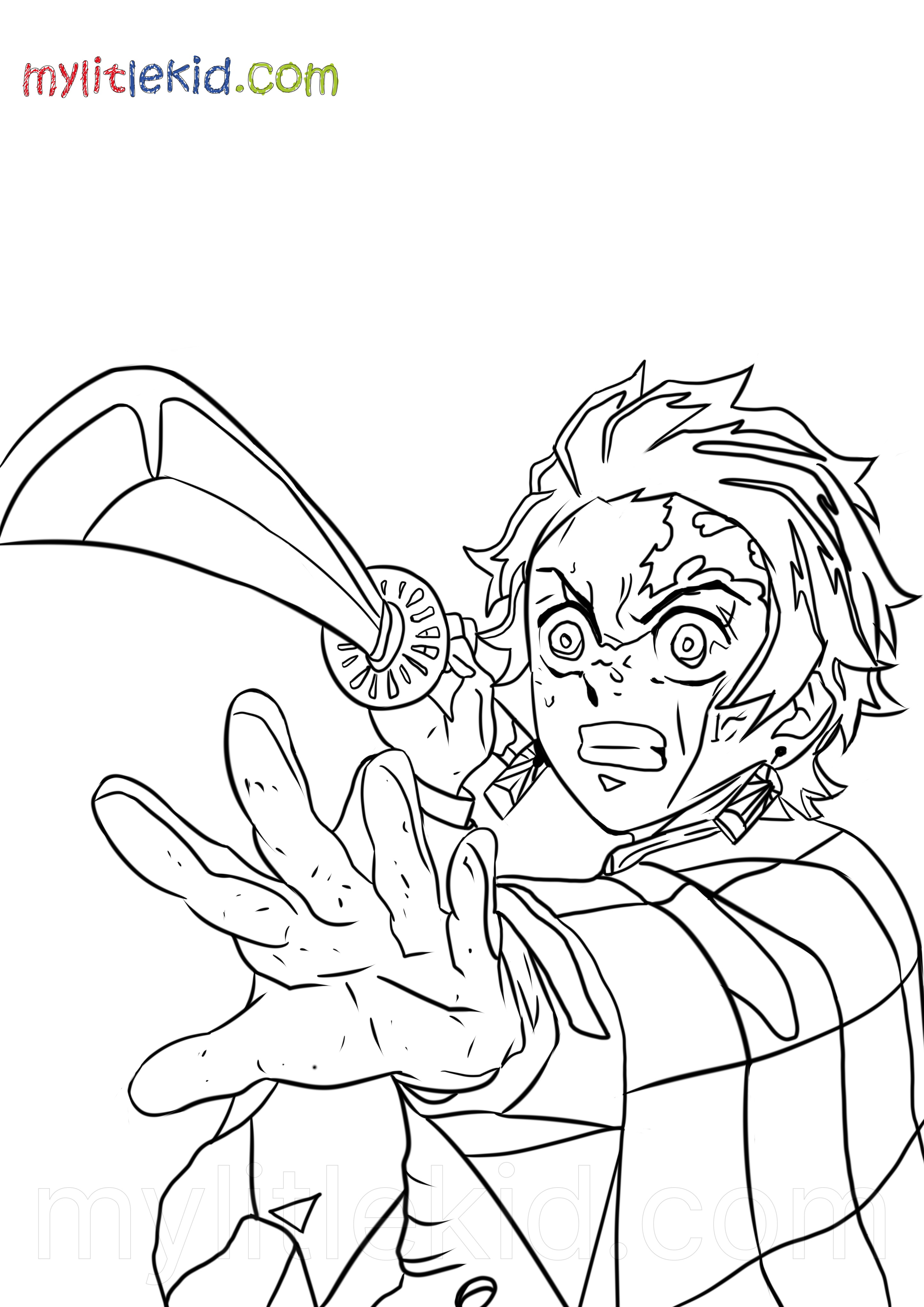 118+ Rengoku Demon Slayer Coloring Pages Printable 89