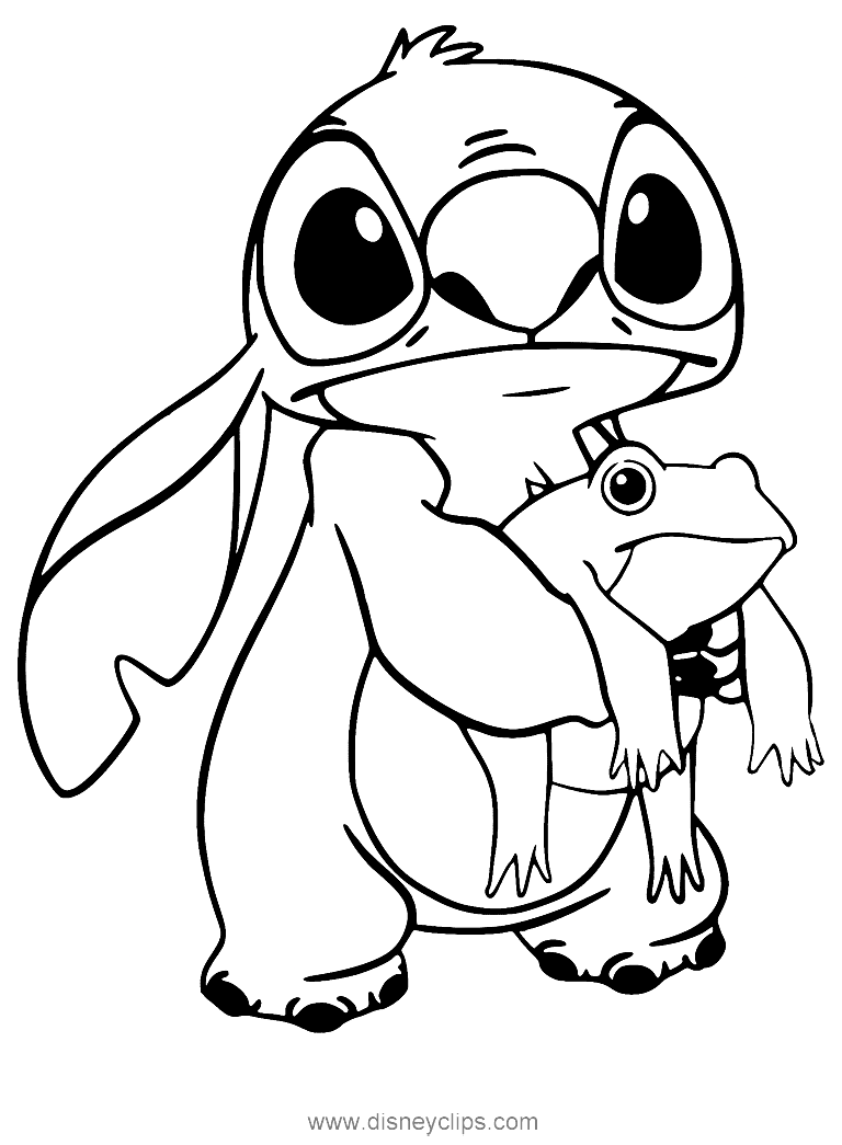 125+ Coloring Page Lilo and Stitch Printable 1