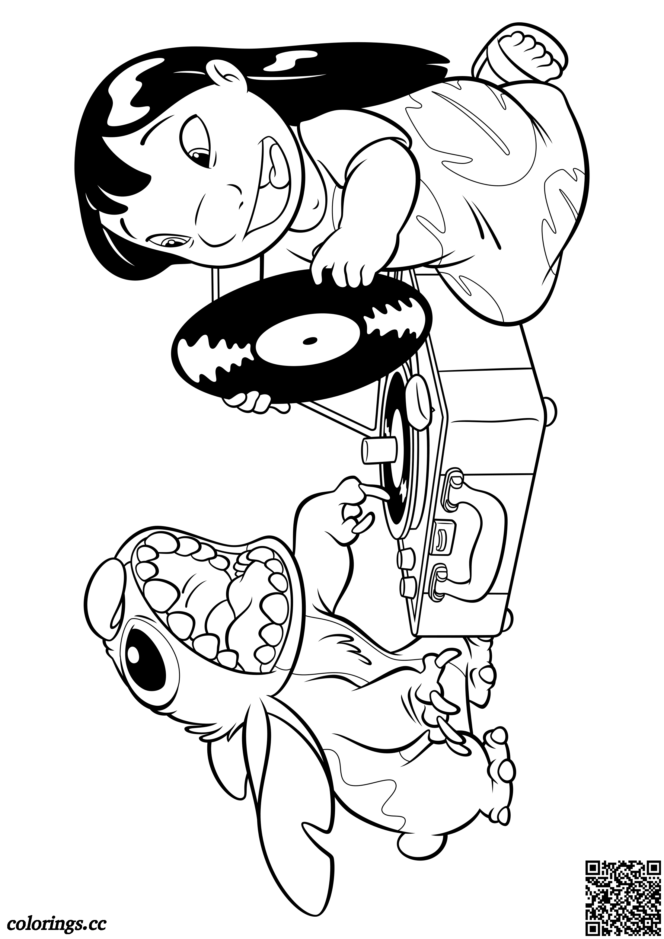 125+ Coloring Page Lilo and Stitch Printable 108