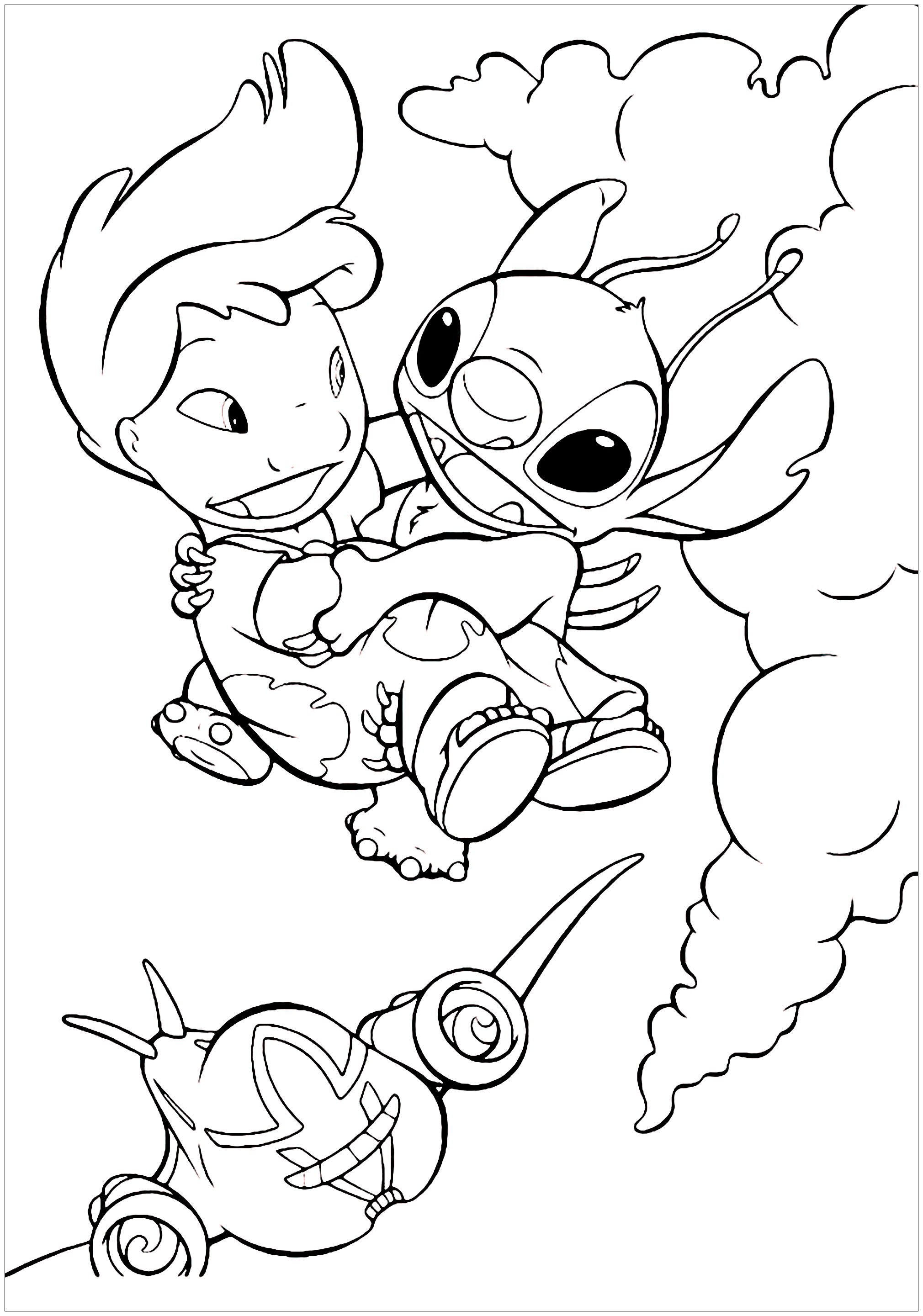 125+ Coloring Page Lilo and Stitch Printable 109