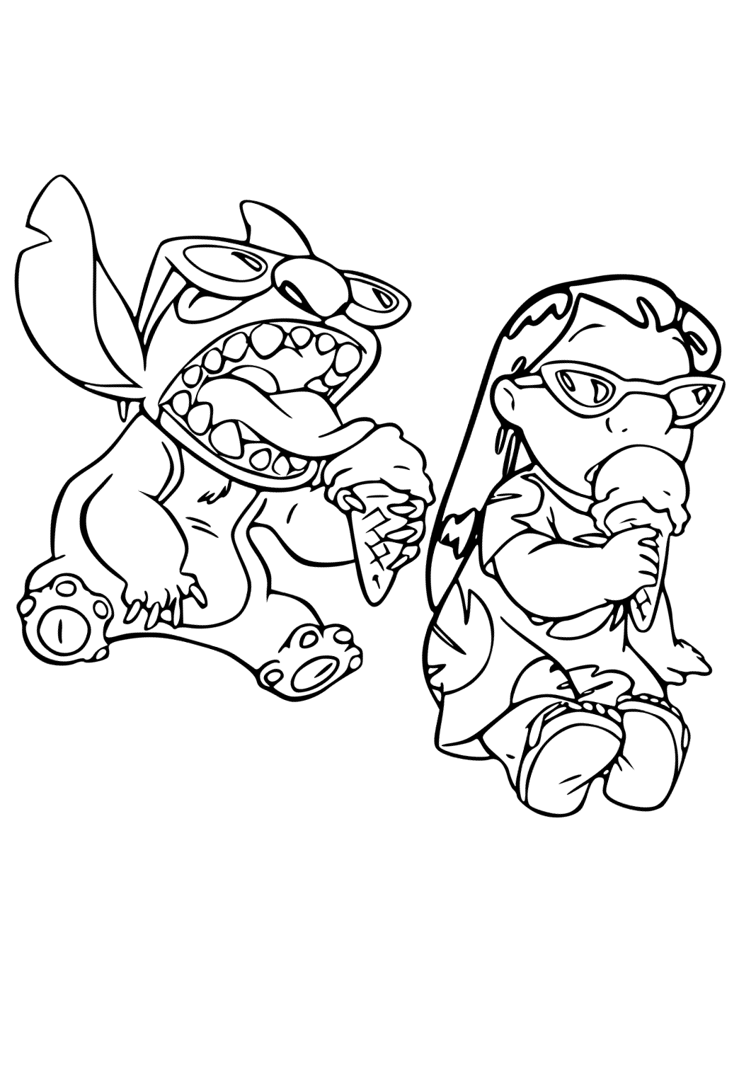 125+ Coloring Page Lilo and Stitch Printable 115