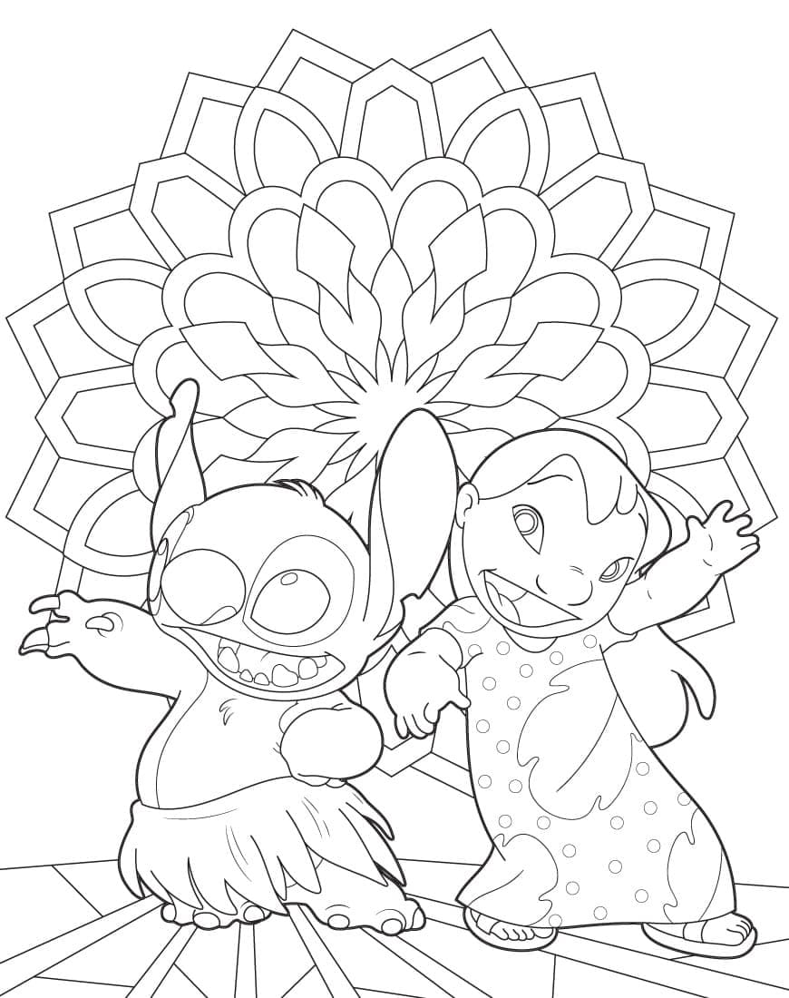 125+ Coloring Page Lilo and Stitch Printable 16