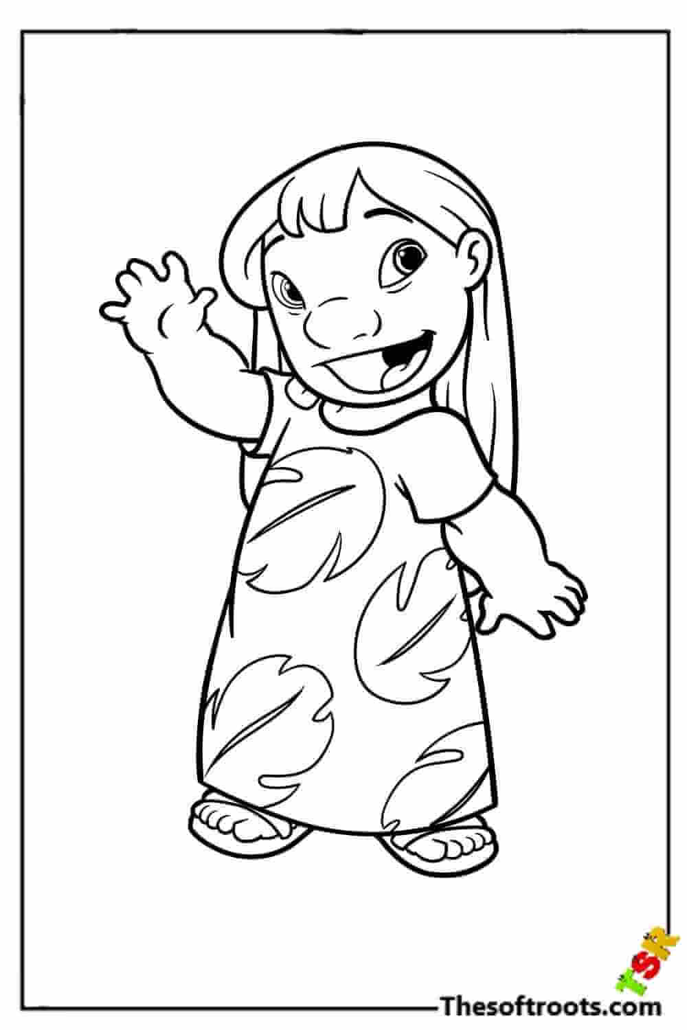 125+ Coloring Page Lilo and Stitch Printable 20