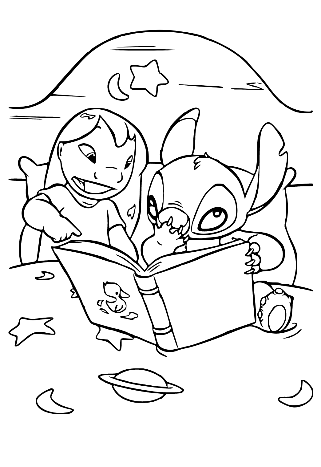 125+ Coloring Page Lilo and Stitch Printable 22