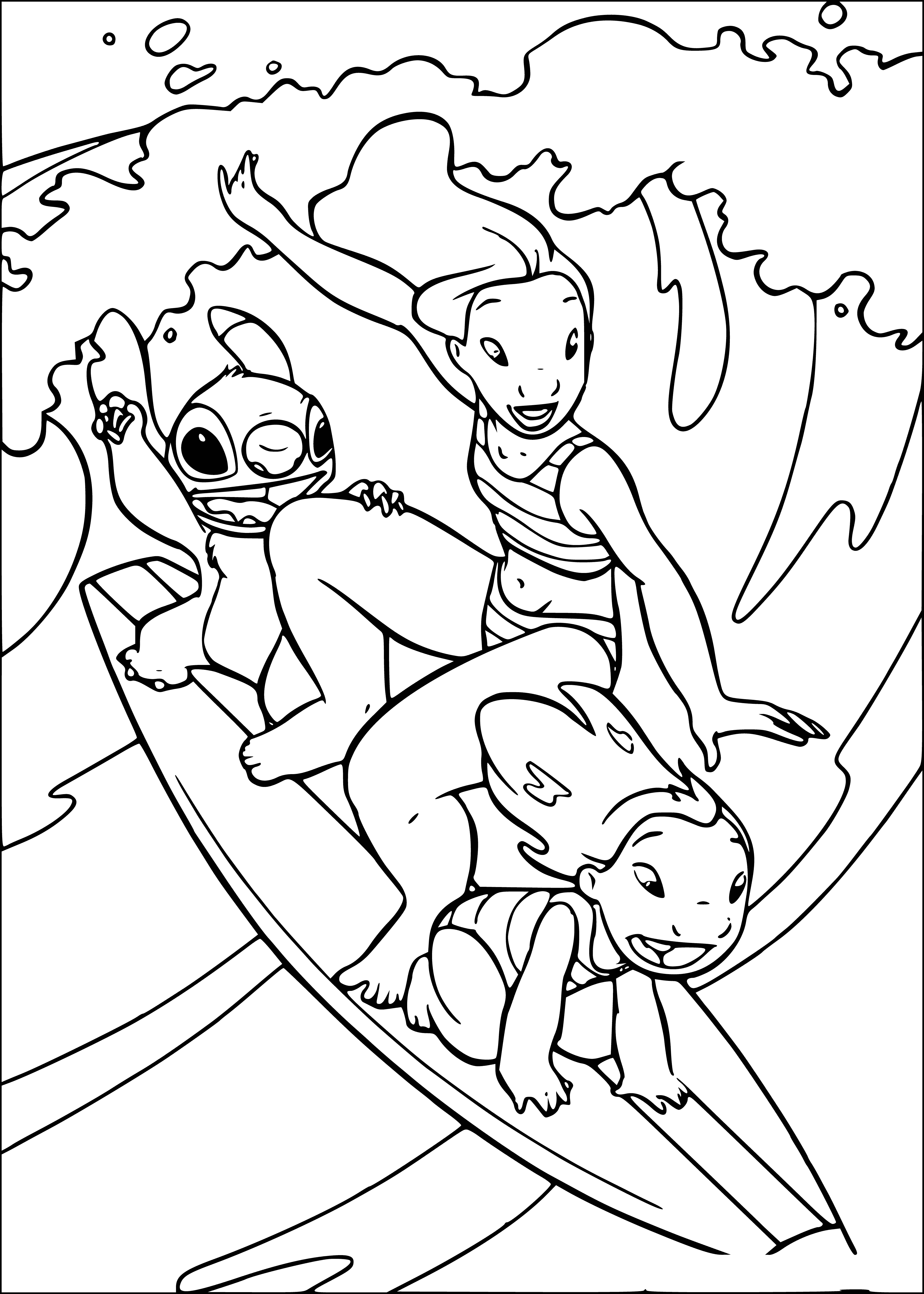 125+ Coloring Page Lilo and Stitch Printable 25