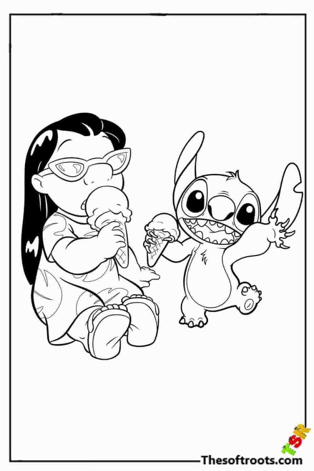 125+ Coloring Page Lilo and Stitch Printable 28