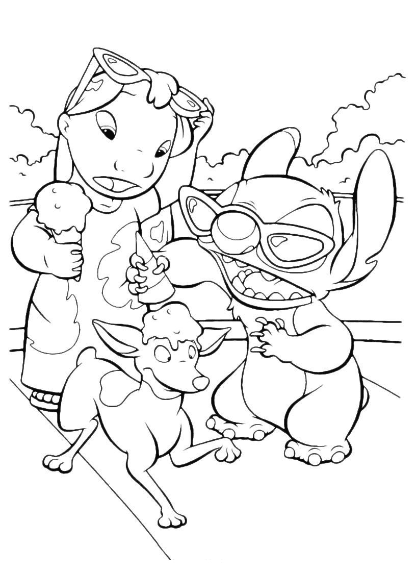 125+ Coloring Page Lilo and Stitch Printable 3