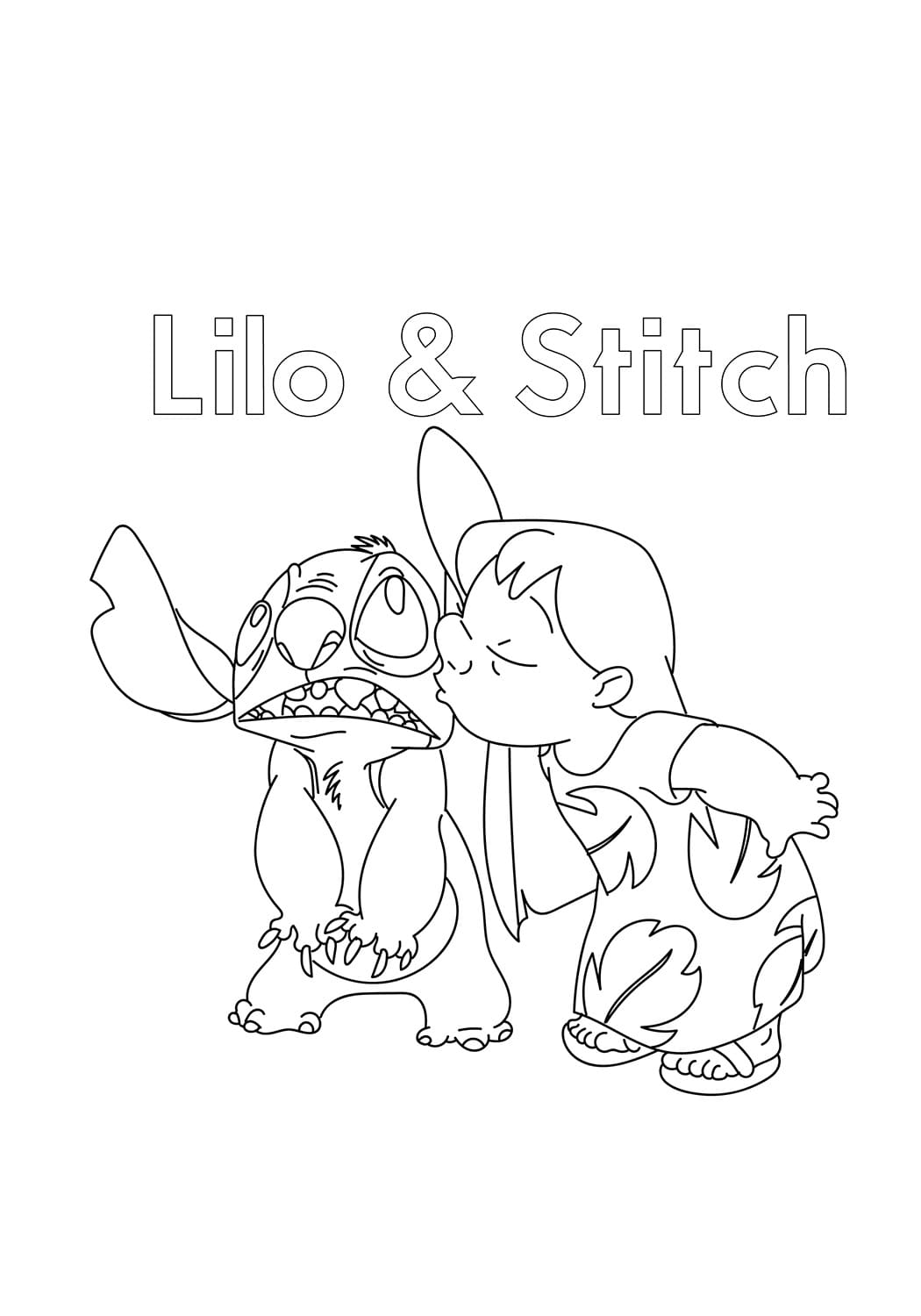 125+ Coloring Page Lilo and Stitch Printable 30