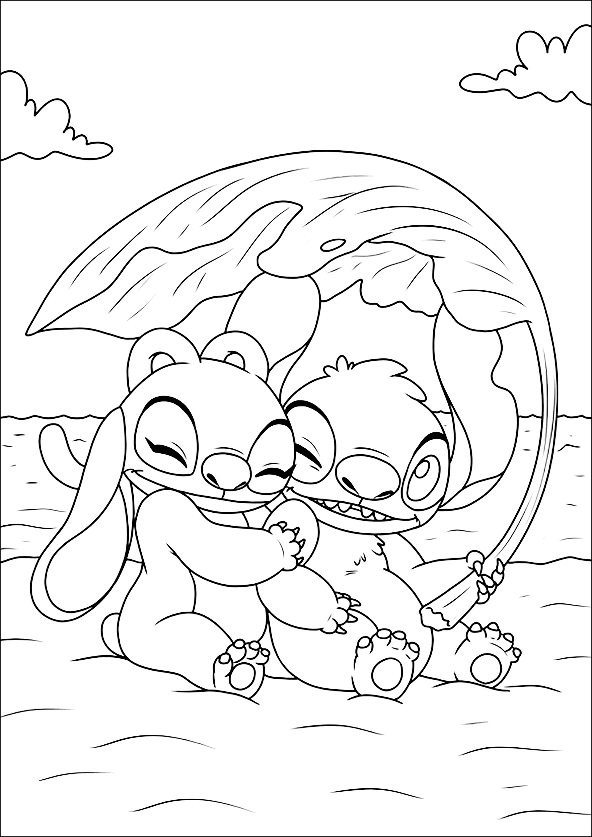 125+ Coloring Page Lilo and Stitch Printable 74