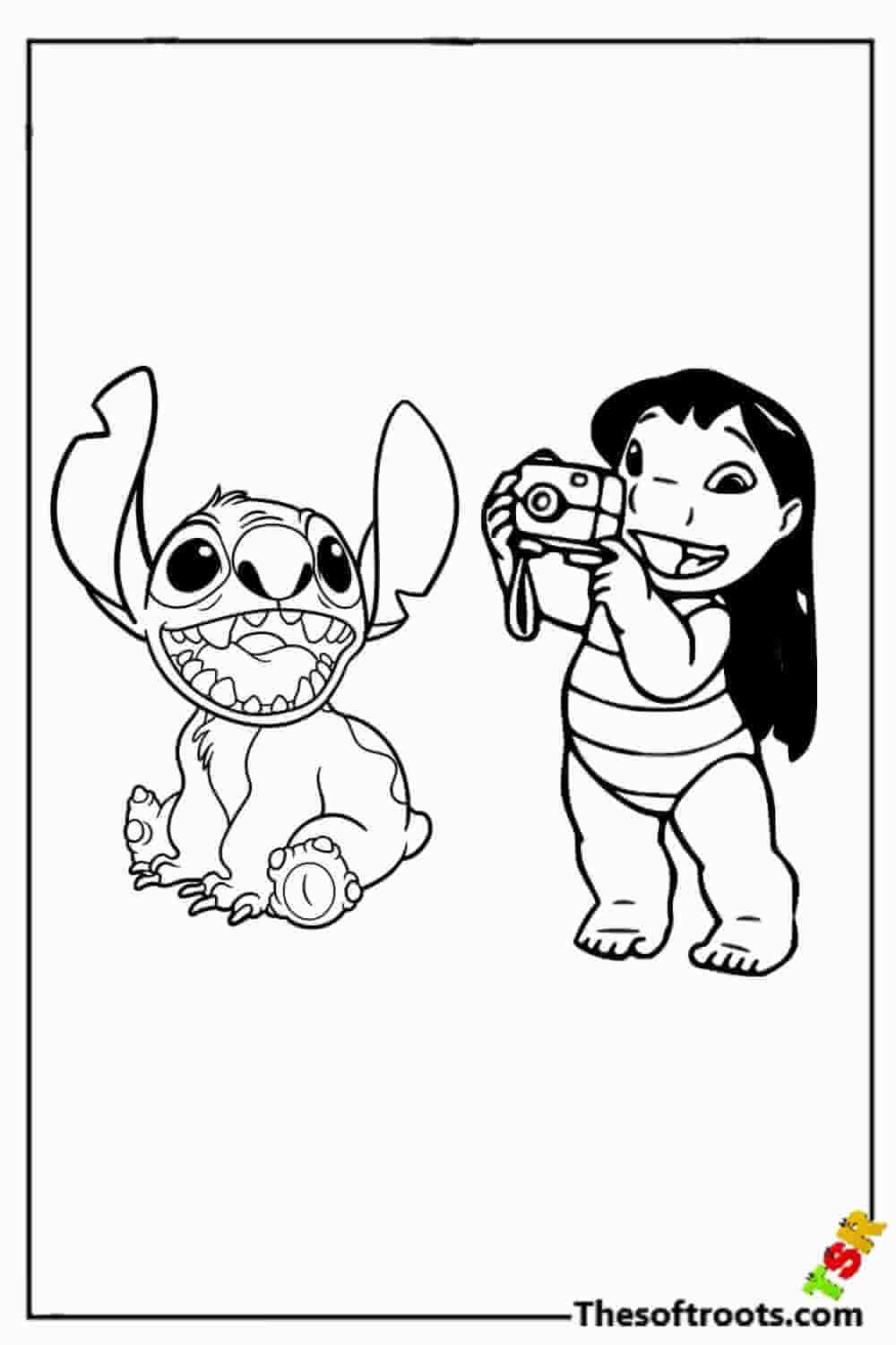 125+ Coloring Page Lilo and Stitch Printable 9