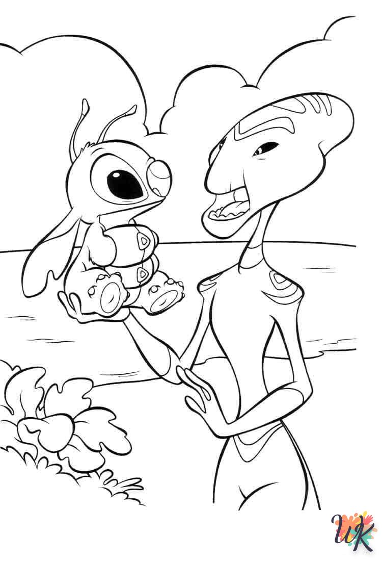 125+ Coloring Page Lilo and Stitch Printable 96