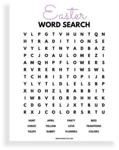 126 Easter Word Search Puzzles Printable 106