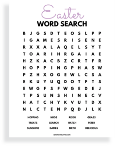 126 Easter Word Search Puzzles Printable 121