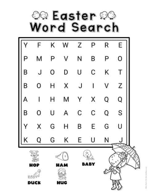 126 Easter Word Search Puzzles Printable 2