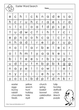 126 Easter Word Search Puzzles Printable 21