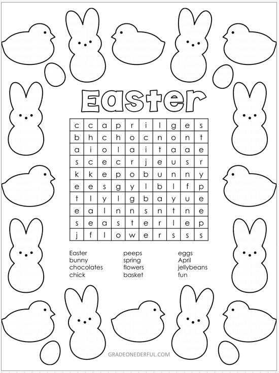 126 Easter Word Search Puzzles Printable 28