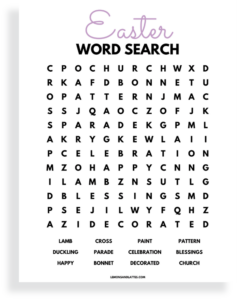 126 Easter Word Search Puzzles Printable 31