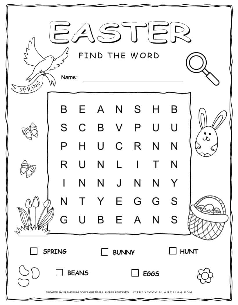 126 Easter Word Search Puzzles Printable 47