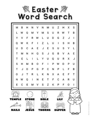 126 Easter Word Search Puzzles Printable 61