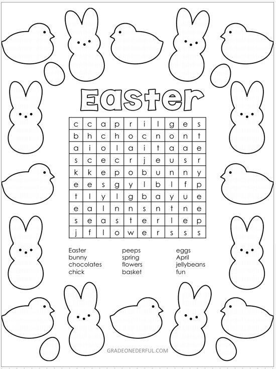 126 Easter Word Search Puzzles Printable 94