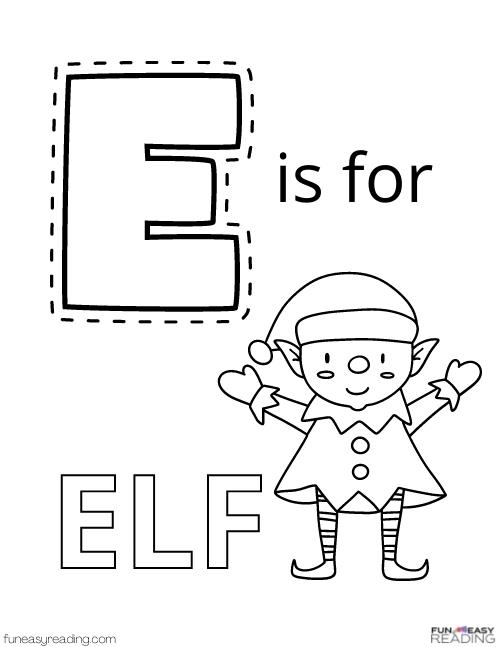 128+ Letter E Coloring Pages Preschool Printable 1