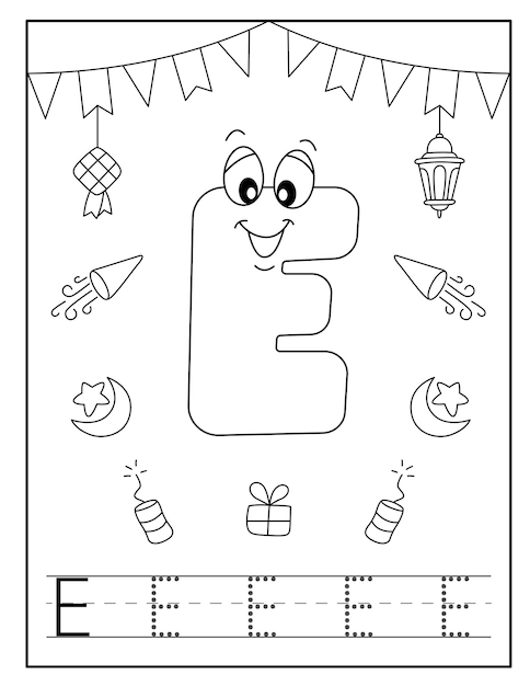 128+ Letter E Coloring Pages Preschool Printable 103