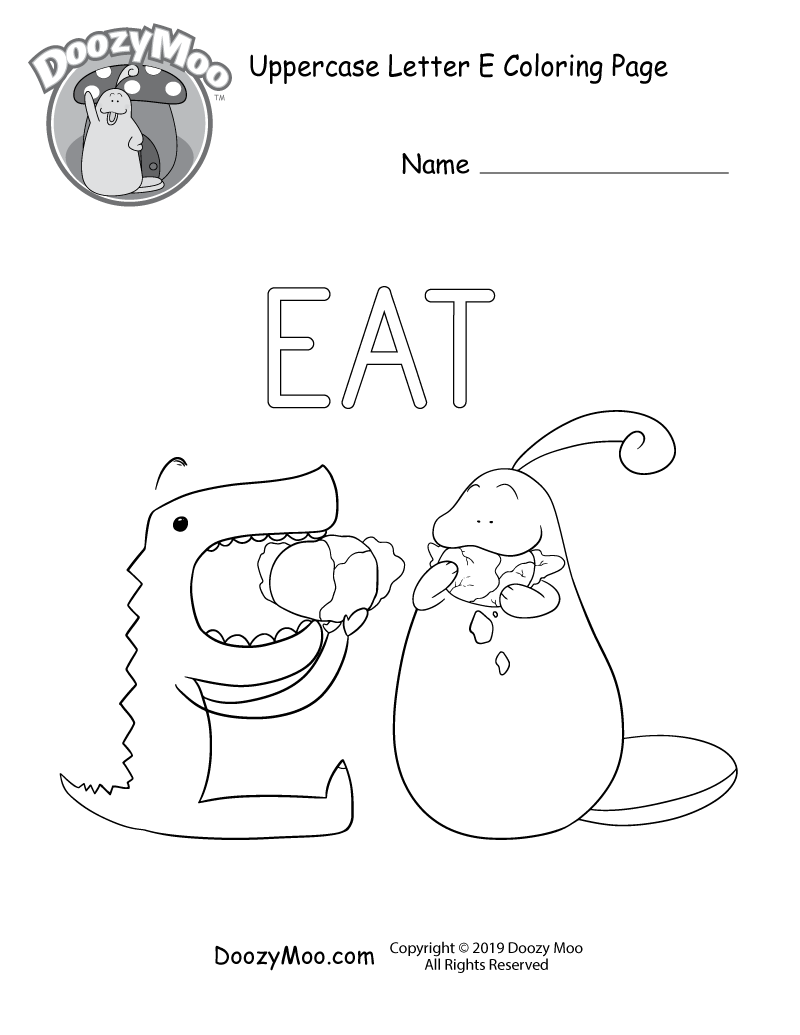 128+ Letter E Coloring Pages Preschool Printable 11