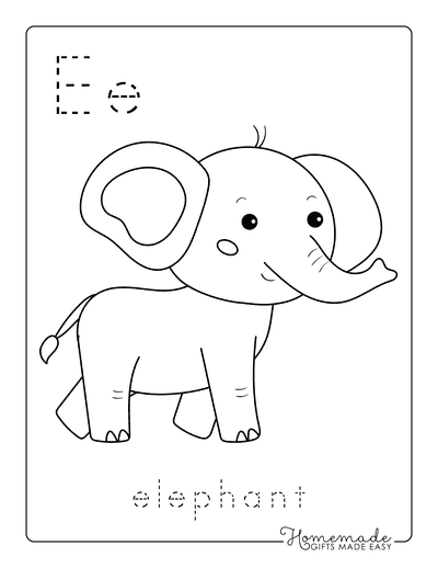 128+ Letter E Coloring Pages Preschool Printable 126