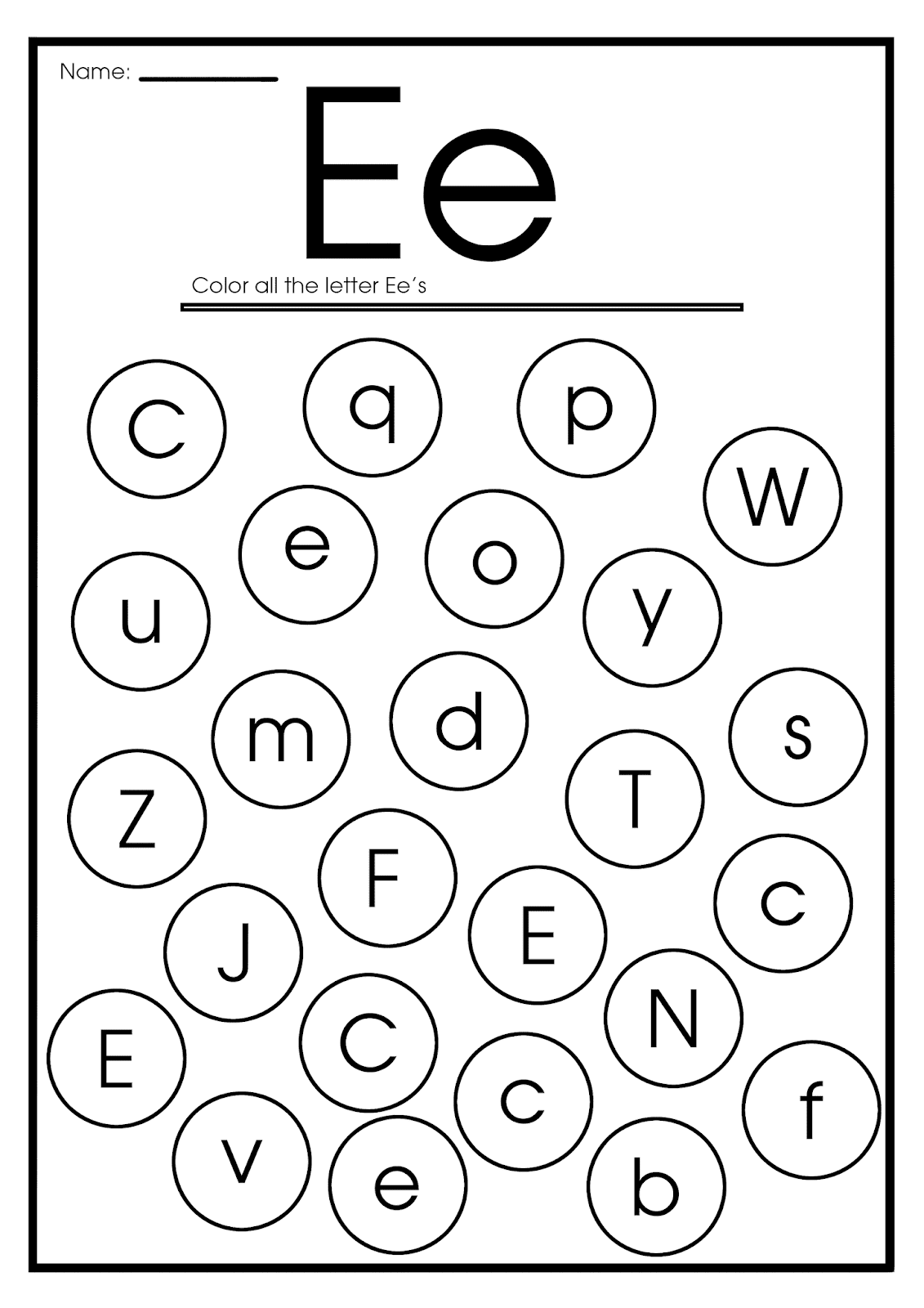 128+ Letter E Coloring Pages Preschool Printable 13