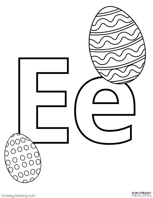 128+ Letter E Coloring Pages Preschool Printable 17