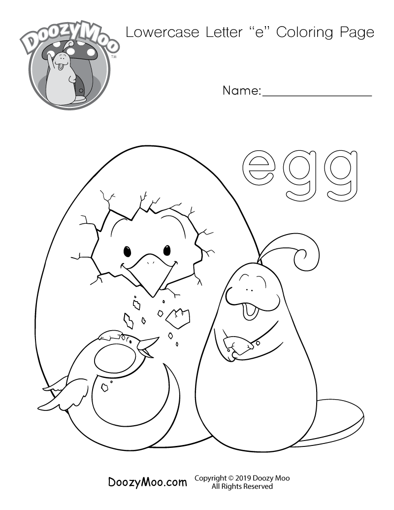 128+ Letter E Coloring Pages Preschool Printable 18